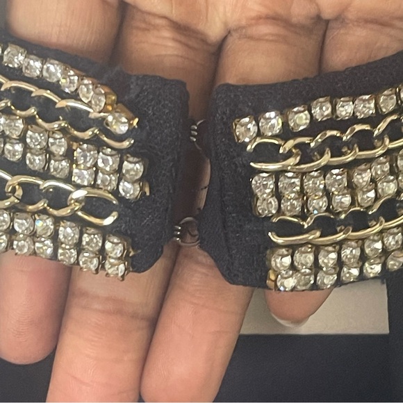 Marina floor length formal gown with embellished collar & flowy bottom Size 10 - Picture 14 of 16